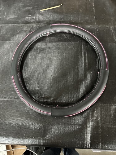 Black pink leather - &,