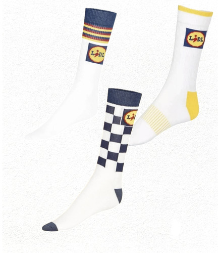 Lidl socks blue yellow - lidl,
