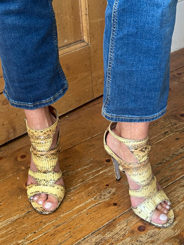 Sergio rossi beige snake print - rossi,