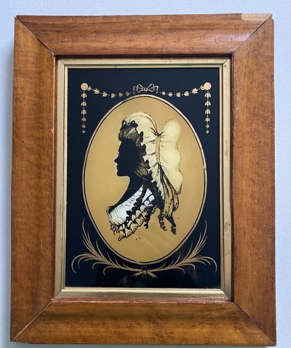 Antique reverse painted - reverse,