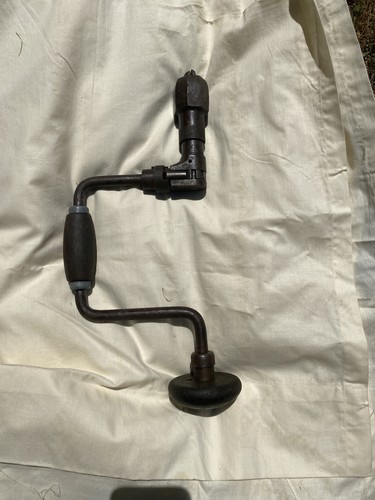 Antique bit brace hand drill - brace,