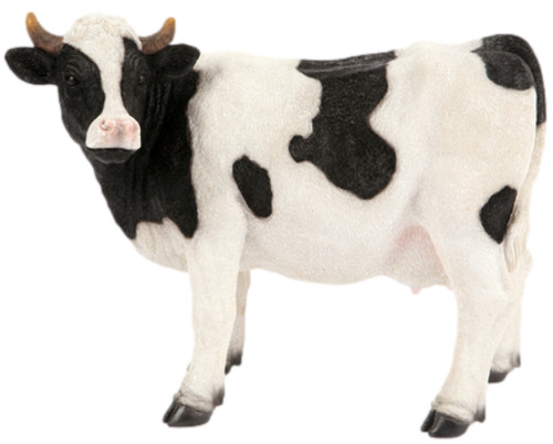 Standing cow ornament resin - standing,