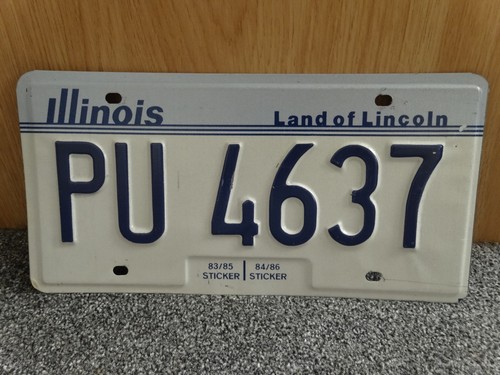 Illinois 4637 license plate - pu,