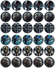 Human Robot Cupcake Toppers