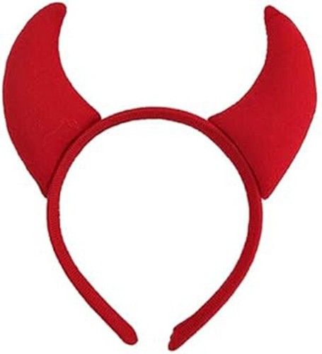 Red plush devil - plush, horns
