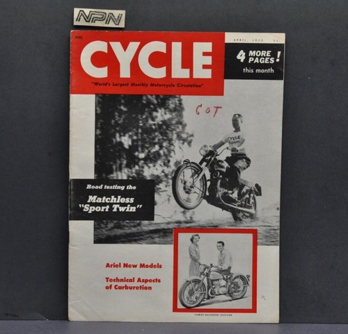 Vtg cycle magazine 1955 - cycle,