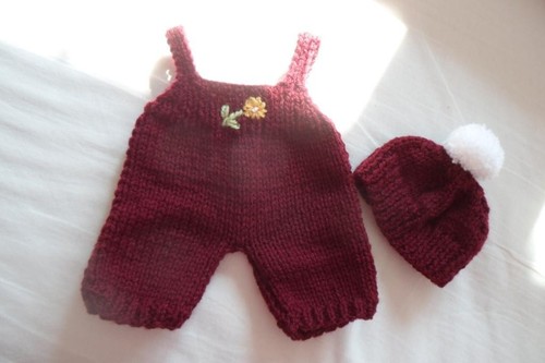 Hand knitted teddy bear - knitted,
