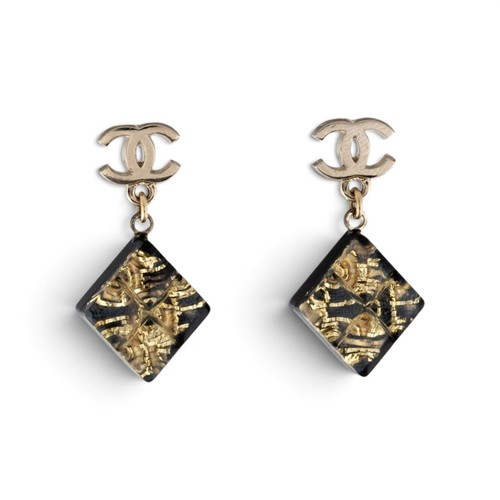 Chanel gold tone black - chanel,