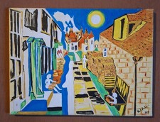 Mending lobster pots in