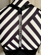 Victoria's Secret Racer Back Satin Bra: Front Fastening + Diamante Strap - 38D