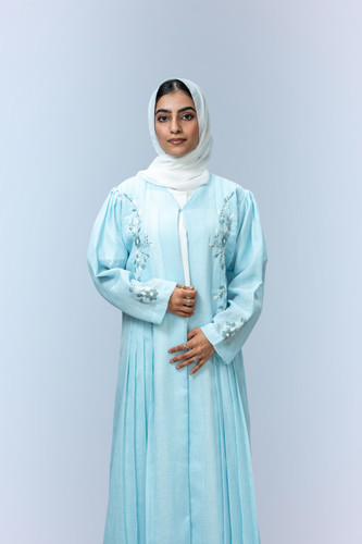 Sky blue linen - sky, abaya