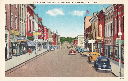 Greenville tennessee postcard - greenville,