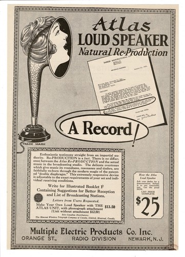 1924 atlas loudspeaker - 1924, radio