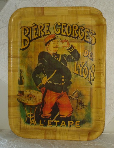 Vintage bamboo tray bière - bamboo,