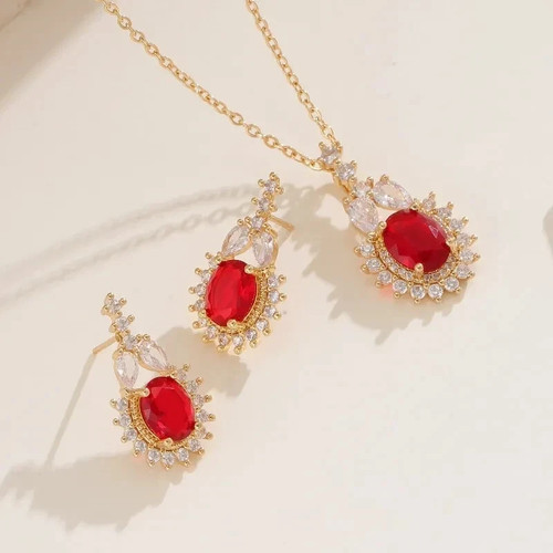 Gold filled necklace earring - filled,