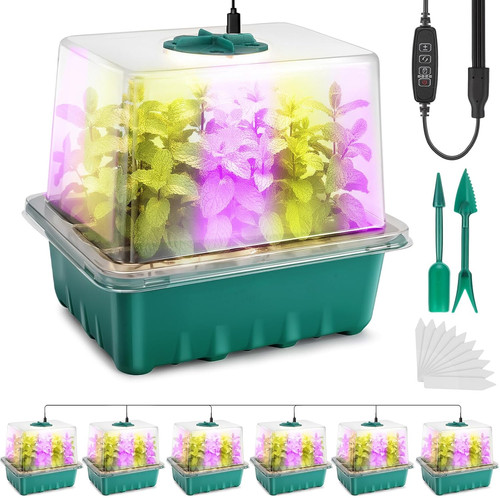 Seed starter tray with grow - tray,