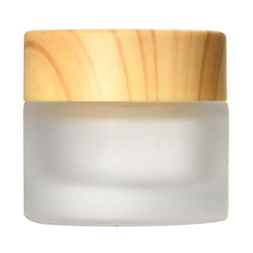Empty jars frosted glass cream - jars,