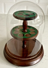 25 Capacity Thimle Display. Glass Dome. Excellent Condition. FREEPOST TRACKED.