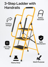 3 Step Folding Ladder Stool w/