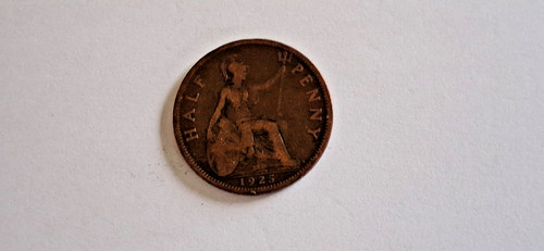 Halfpenny coin 1925 - coin,