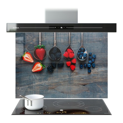 Kitchen glass splashback - kitchen,