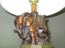 Unusual Vintage Dar Lighting Bronze Painted Elephant Bedside/Table Lamp Base