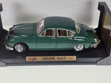 Maisto Jaguar MK2 Mark II 1:18 Scale Diecast Model Car Boxed Green