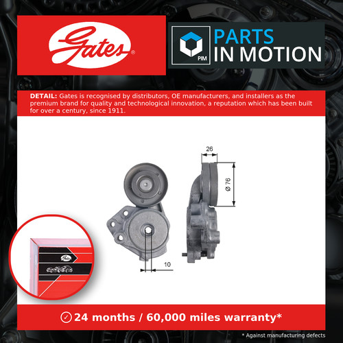 Aux belt tensioner - belt, vw