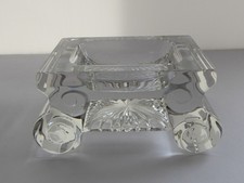 WILLIAM YEOWARD SIGNED CRYSTAL SCROLLED SALT DISH