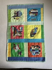 Patchwork Quilt Small 19.5x29.5 Inches Bright Colours