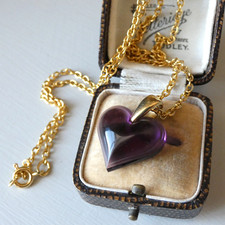 Lalique Glass Heart Pendant