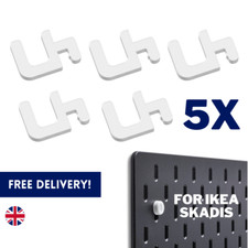 5PCS Hooks Holder Ikea Skadis Peg Board Accessories Arm Hook Storage Loops Keys