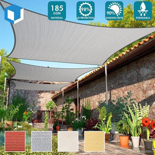 Permeable sun shade sail patio - sun,