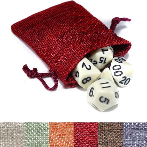 Small dice bag - dice, rustic