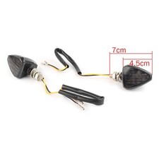 2pcs LED Turn Signal Lights Indicator For Motorcycle ATV Black Lens