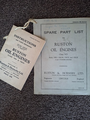 Vintage ruston oil engines