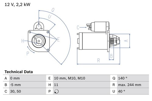 Bosch 0986026260 starter for - bosch,