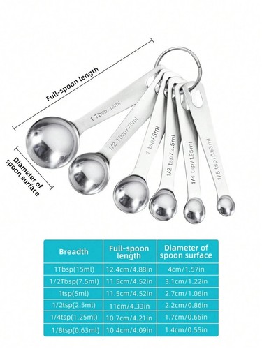 6pcs stainless steel - 6pcs,