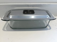 1 HOSTESS TROLLY SERVING DISH STAINLESS LID VG Glass Ecko Philips dishes Trolley