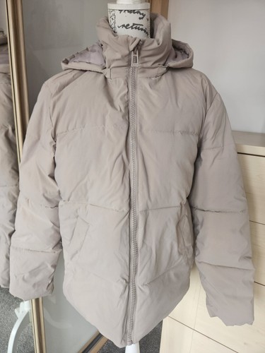 Topman beige padded hooded - topman,