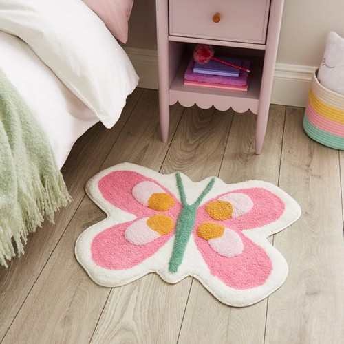 Kids butterfly rug washable - butterfly,