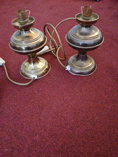 Old Oil Paraffin Lamps, Vintage Antique Burners, 2-Pack