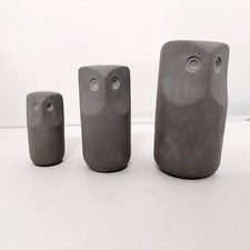 Set of Three Ikea Owl Figurines Modern Minimalist Design