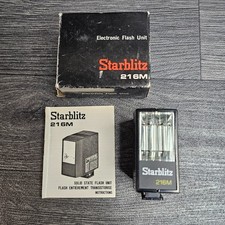 Vintage Starblitz 216M Electronic Flash Unit Solid State Flash with Instructions