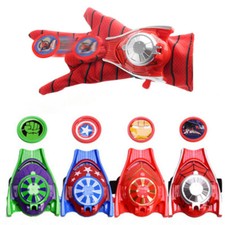 Superhero Ironman Spiderman Wrist Transmitter Glove Web Shooter Kids Xmas Toys