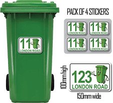 4 x White Wheelie Bin House