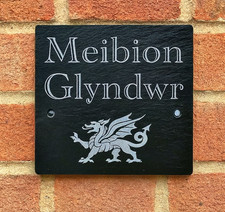 Welsh Dragon Engraved Slate