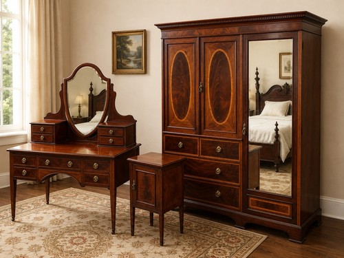 Victorian inlaid mahogany - victorian,