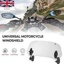 Adjustable Windshield Clip-On Extension Windscreen Spoiler Motorcycle Deflector