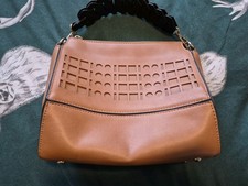 MANGO Brown Barrel Bag With